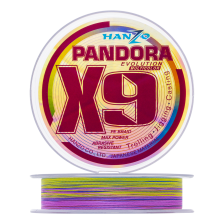 Шнур плетеный Hanzo Pandora Evolution X9 #1,0 0,17мм 200м (multicolor)