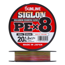 Шнур плетеный Sunline Siglon PE X8 #1,2 0,187мм 200м (multicolor)