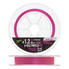 Шнур плетеный Intech Micron PE X8 #1,2 0,185мм 150м (pink)
