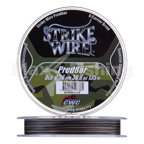 Шнур плетеный CWC Strike Wire Pred8or X8 0,36мм 135м (camo)