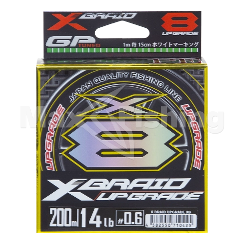 Шнур плетеный YGK X-Braid Upgrade PE X8 #0,6 0,128мм 200м (green) - 4 рис.