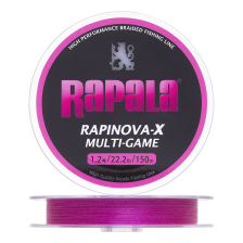 Шнур плетеный Rapala Rapinova-X Multi Game #1,2 0,18мм 150м (pink)