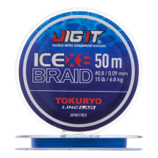 Шнур плетеный Jig It x Tokuryo Ice Braid X8 #0,8 0,09мм 50м (blue)