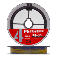 Шнур плетеный Daiwa UVF PE DuraSensor X4 +Si2 #0,8 0,148мм 300м (5color)