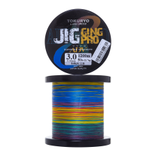 Шнур плетеный Tokuryo JiggingPro X8 PE #3,0 0,26мм 1200м (5color)