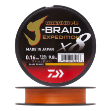 Шнур плетеный Daiwa J-Braid Expedition X8E #1,2 0,16мм 150м (smash orange)