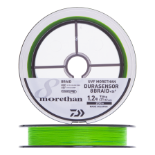 Шнур плетеный Daiwa UVF Morethan Durasensor 8Braid +Si2 #1,2 0,185мм 200м (lime green+marking)