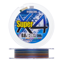 Шнур плетеный Duel Hardcore PE X4 Super #0,8 0,15мм 300м (5color)