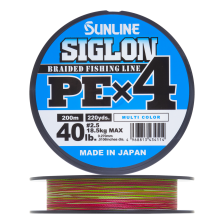 Шнур плетеный Sunline Siglon PE X4 #2,5 0,270мм 200м (multicolor)