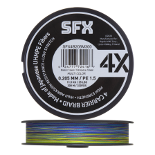 Шнур плетеный Sufix SFX 4X #1,5 0,205мм 300м (multicolor)