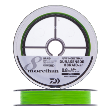 Шнур плетеный Daiwa UVF Morethan Durasensor 8Braid +Si2 #0,8 0,148мм 200м (lime green+marking)