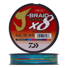 Шнур плетеный Daiwa J-Braid Grand X8E #8 0,42мм 300м (multicolor)