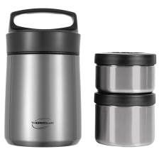 Термос для еды Thermos ThermoCafe TCLB-1480SY 1,48л с двумя контейнерами Steel