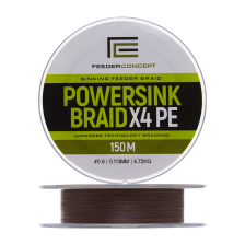Шнур плетеный Feeder Concept Powersink Braid X4 #0,6 0,113мм 150м (dark brown)