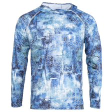 Лонгслив FHM Mark Hoodie S принт голубой