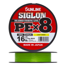 Шнур плетеный Sunline Siglon PE X8 #1,0 0,171мм 200м (light green)