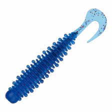 Приманка силиконовая Boroda Baits Mexer Tail 90мм #Синий (Красные Блестки)