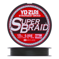 Шнур плетеный Yo-Zuri PE Superbraid 15Lb 0,19мм 135м (dark green)