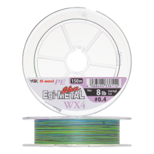 Шнур плетеный YGK G-Soul PE Egi-Metal WX4 #0,4 0,104мм 150м (multicolor)