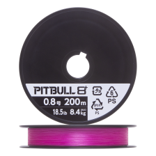 Шнур плетеный Shimano Pitbull 8+ #0,8 0,148мм 200м (tracer pink)