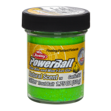 Паста форелевая Berkley PowerBait Natural Scent Glitter Trout Bait 50гр Garlic #Spring Green