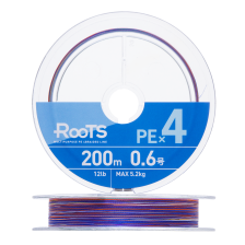 Шнур плетеный Gosen Roots PE X4 #0,6 0,128мм 200м (multicolor)