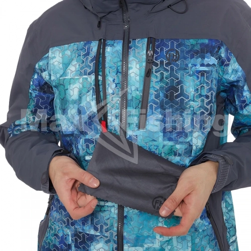 Куртка FHM Gale принт голубой/серый - 6 рис.