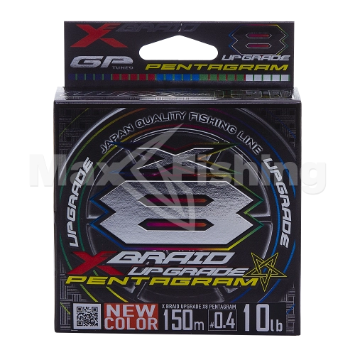 Шнур плетеный YGK X-Braid Upgrade Pentagram PE X8 #0,4 0,104мм 150м (5color) - 3 рис.
