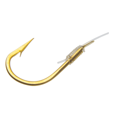 Крючок одинарный с поводком Garbolino Special Gold Corn Hooks To Nylon #14 0,14мм (10шт)