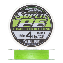 Шнур плетеный Sunline New Super PE #0,4 0,104мм 150м (light green)