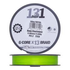 Шнур плетеный Sufix 131 G-Core X13 Braid #1,2 0,185мм 150м (neon chartreuse)