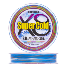 Шнур плетеный Duel Hardcore PE X8 Super Cold #8 0,48мм 300м (5Color)