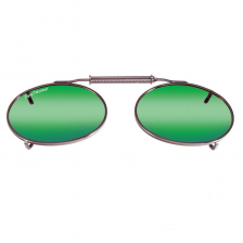 Поляризационная накладка Flying Fisherman Clip-On SpringLock 7506/Large Oval Amber-Green Mirror