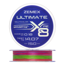 Шнур плетеный Zemex Ultimate X8 0,18мм 150м (multicolor)