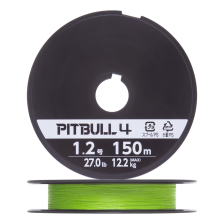 Шнур плетеный Shimano Pitbull 4 #1,2 0,185мм 150м (lime green)