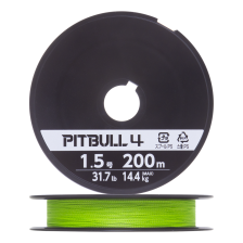 Шнур плетеный Shimano Pitbull 4 #1,5 0,205мм 200м (lime green)