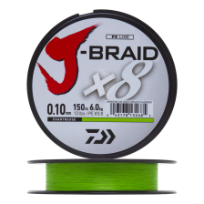 Шнур плетеный Daiwa J-Braid X8 #0,8 0,10мм 150м (chartreuse)
