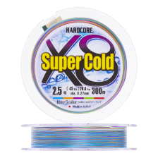 Шнур плетеный Duel Hardcore PE X8 Super Cold #2,5 0,27мм 300м (5Color)