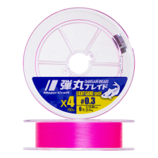 Шнур плетеный Major Craft Dangan Braid Light Game X4 #0,3 150м (pink)
