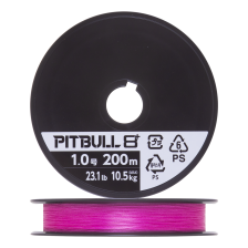 Шнур плетеный Shimano Pitbull 8+ #1,0 0,165мм 200м (tracer pink)