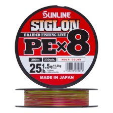 Шнур плетеный Sunline Siglon PE X8 #1,5 0,209мм 300м (multicolor)