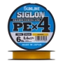 Шнур плетеный Sunline Siglon PE X4 #0,4 0,108мм 150м (orange)