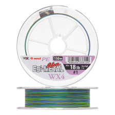 Шнур плетеный YGK G-Soul PE Egi-Metal WX4 #1,0 0,165мм 150м (multicolor)