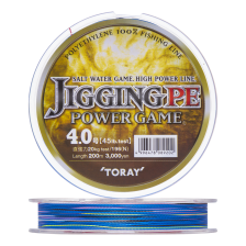 Шнур плетеный Toray Jigging PE Power Game X4 #4,0 200м (multicolor)