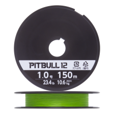 Шнур плетеный Shimano Pitbull 12 #1,0 0,165мм 150м (lime green)