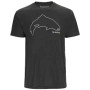 Футболка Simms Trout Outline T-Shirt M Charcoal Heather