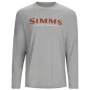 Лонгслив Simms Logo LS Shirt 2XL Cinder Heather