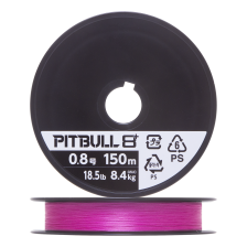 Шнур плетеный Shimano Pitbull 8+ #0,8 0,148мм 150м (tracer pink)