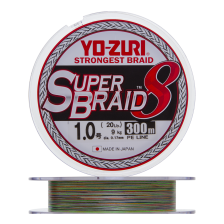 Шнур плетеный Yo-Zuri PE Superbraid 8 #1 0,17мм 300м (5color)