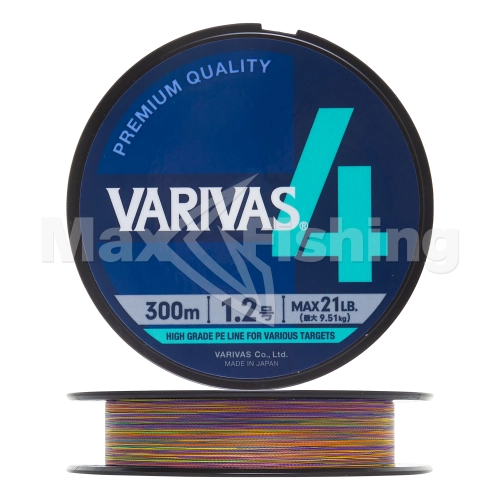 Шнур плетеный Varivas X4 Marking #1,2 0,185мм 300м (multicolor)